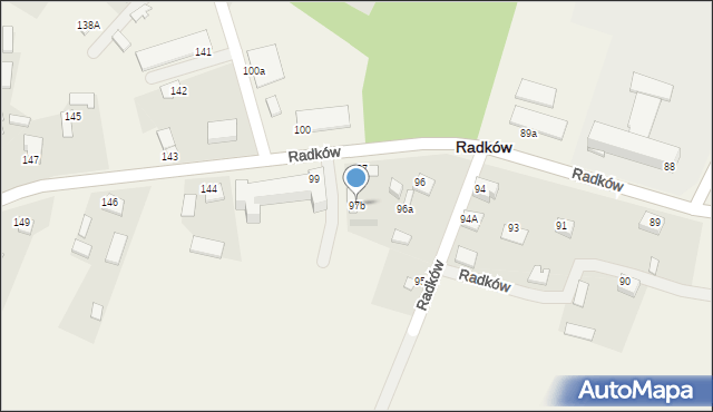 Radków, Radków, 97b, mapa Radków