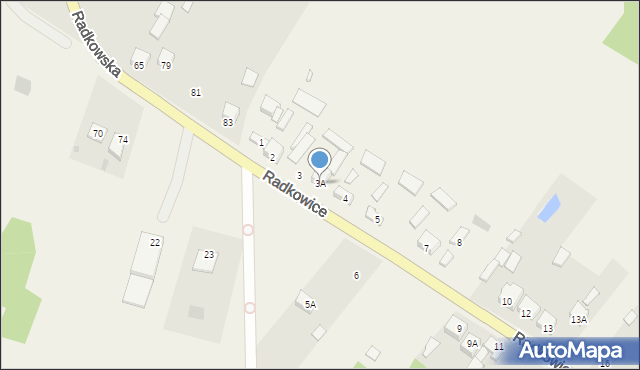 Radkowice, Radkowice, 3A, mapa Radkowice