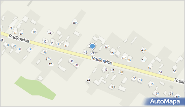 Radkowice, Radkowice, 43, mapa Radkowice