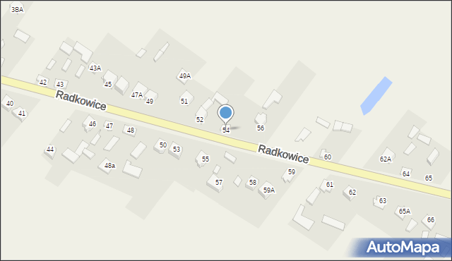 Radkowice, Radkowice, 54, mapa Radkowice