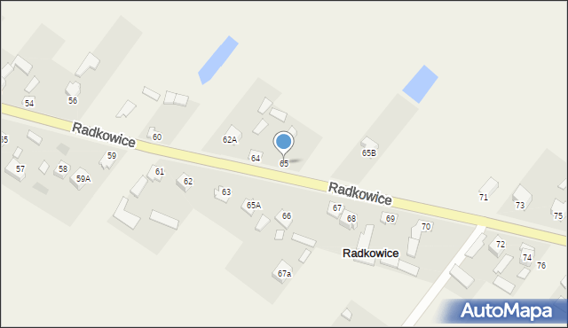 Radkowice, Radkowice, 65, mapa Radkowice