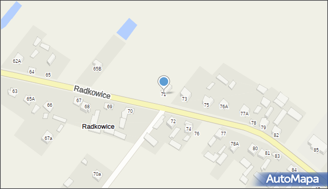 Radkowice, Radkowice, 71, mapa Radkowice