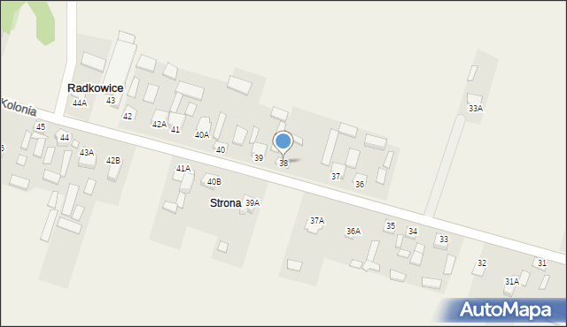 Radkowice, Radkowice, 38, mapa Radkowice