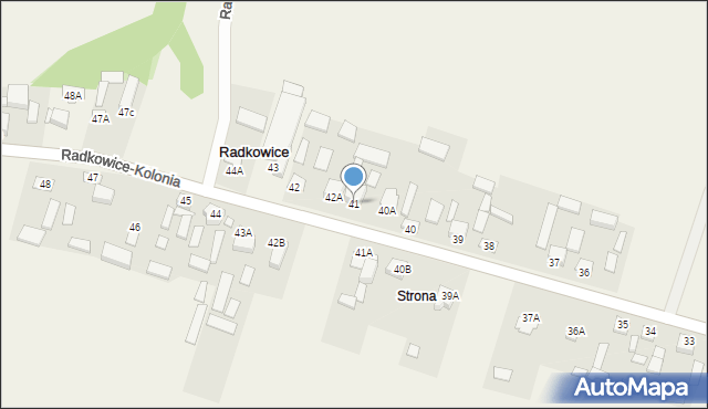 Radkowice, Radkowice, 41, mapa Radkowice