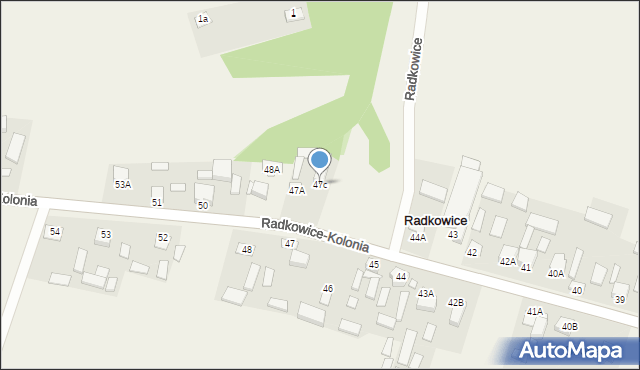 Radkowice, Radkowice, 47c, mapa Radkowice