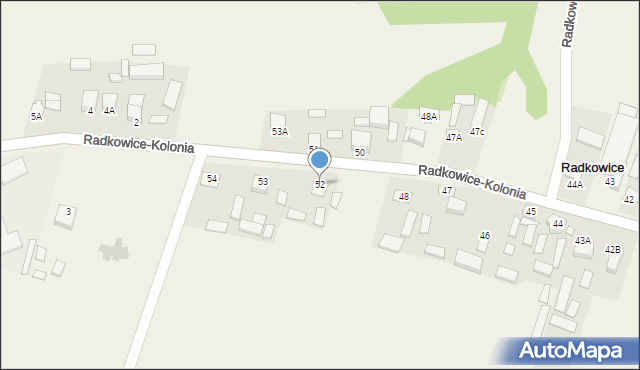 Radkowice, Radkowice, 52, mapa Radkowice