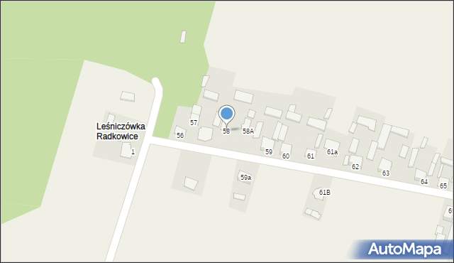 Radkowice, Radkowice, 58, mapa Radkowice