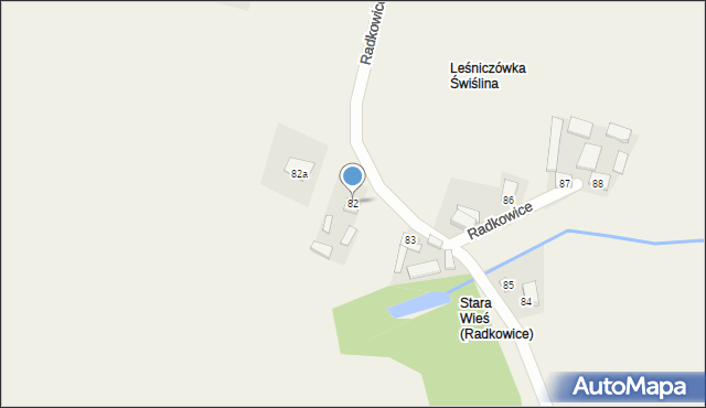 Radkowice, Radkowice, 82, mapa Radkowice