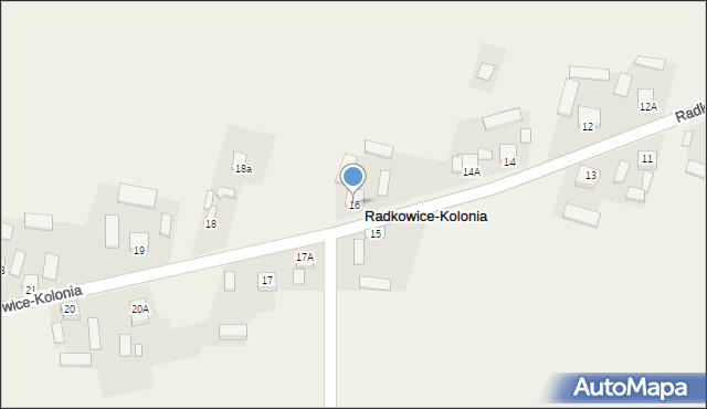 Radkowice-Kolonia, Radkowice-Kolonia, 16, mapa Radkowice-Kolonia