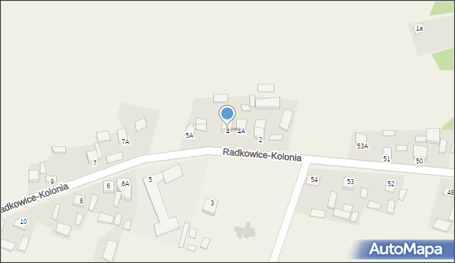 Radkowice-Kolonia, Radkowice-Kolonia, 4, mapa Radkowice-Kolonia