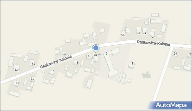Radkowice-Kolonia, Radkowice-Kolonia, 6A, mapa Radkowice-Kolonia