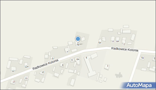 Radkowice-Kolonia, Radkowice-Kolonia, 7A, mapa Radkowice-Kolonia