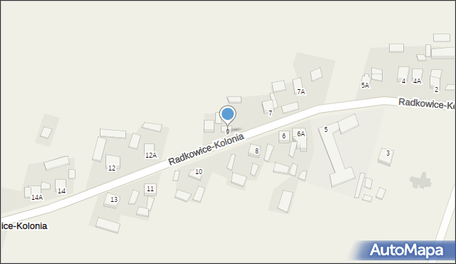 Radkowice-Kolonia, Radkowice-Kolonia, 9, mapa Radkowice-Kolonia
