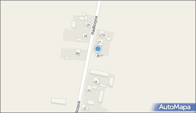 Radliczyce, Radliczyce, 26, mapa Radliczyce