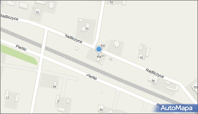 Radliczyce, Radliczyce, 55a, mapa Radliczyce