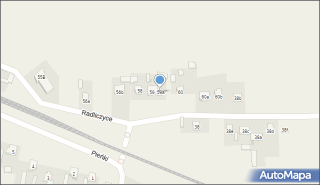 Radliczyce, Radliczyce, 59a, mapa Radliczyce