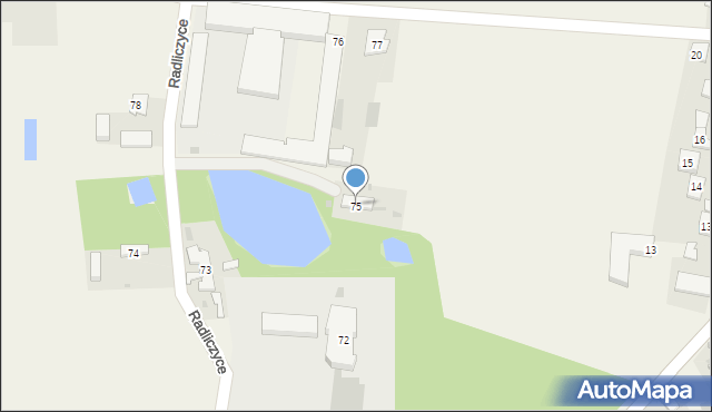 Radliczyce, Radliczyce, 75, mapa Radliczyce