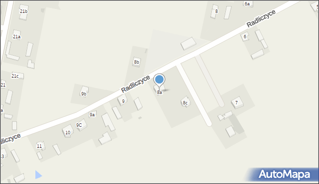 Radliczyce, Radliczyce, 8a, mapa Radliczyce