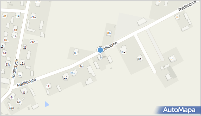 Radliczyce, Radliczyce, 9, mapa Radliczyce