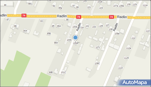 Radlin, Radlin, 101b, mapa Radlin