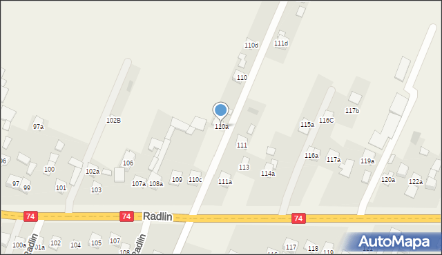 Radlin, Radlin, 110a, mapa Radlin