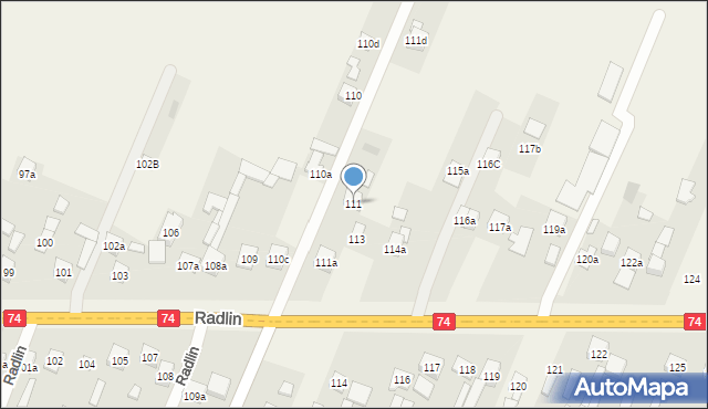 Radlin, Radlin, 111, mapa Radlin
