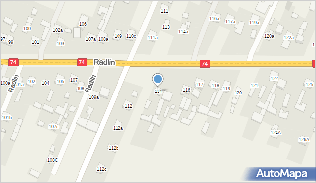 Radlin, Radlin, 114, mapa Radlin