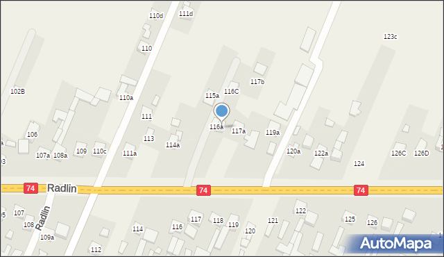 Radlin, Radlin, 116b, mapa Radlin