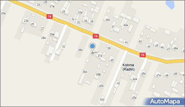 Radlin, Radlin, 36, mapa Radlin