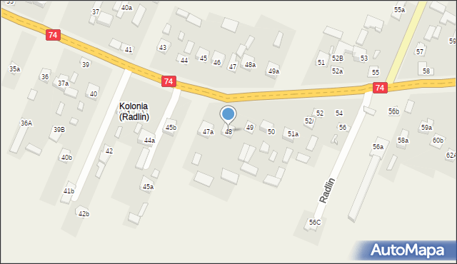 Radlin, Radlin, 48, mapa Radlin