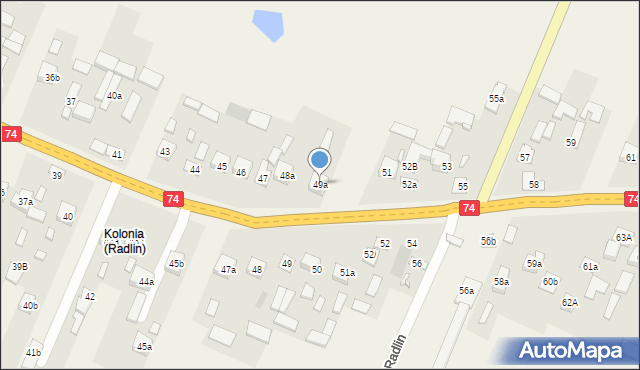 Radlin, Radlin, 49a, mapa Radlin