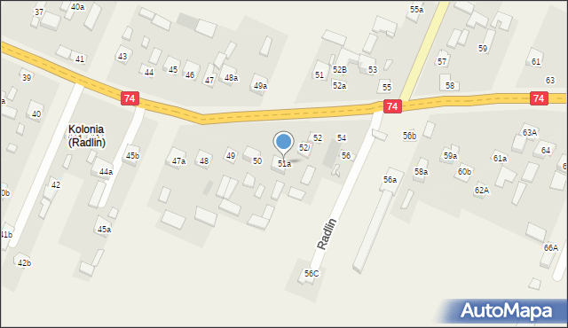 Radlin, Radlin, 51a, mapa Radlin