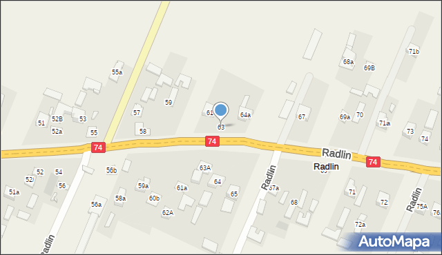 Radlin, Radlin, 63, mapa Radlin