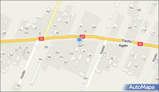 Radlin, Radlin, 63A, mapa Radlin