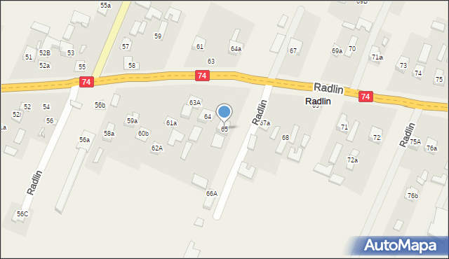 Radlin, Radlin, 65, mapa Radlin