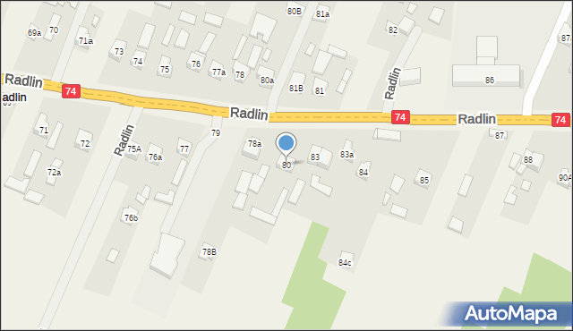 Radlin, Radlin, 80, mapa Radlin