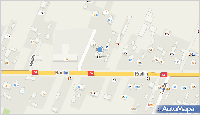 Radlin, Radlin, 88/1, mapa Radlin