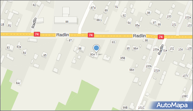 Radlin, Radlin, 91a, mapa Radlin