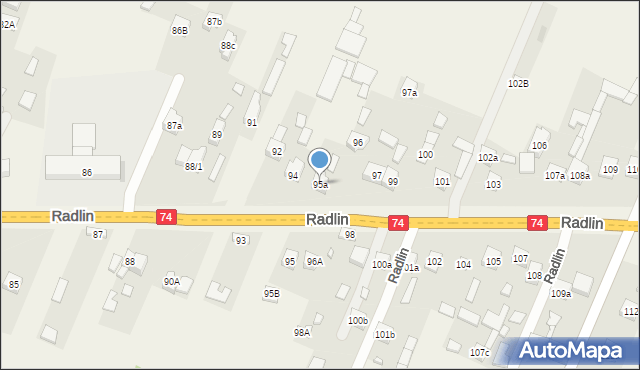 Radlin, Radlin, 95a, mapa Radlin