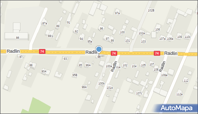 Radlin, Radlin, 98, mapa Radlin