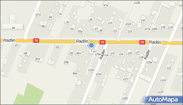 Radlin, Radlin, 99a, mapa Radlin