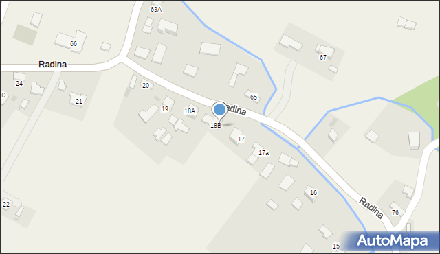 Radlna, Radlna, 18G, mapa Radlna