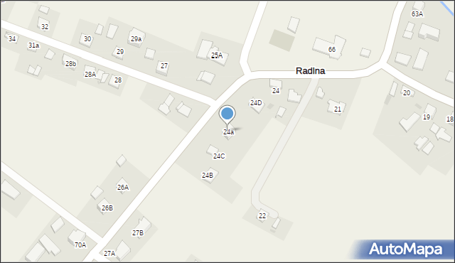 Radlna, Radlna, 24a, mapa Radlna