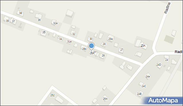Radlna, Radlna, 28A, mapa Radlna