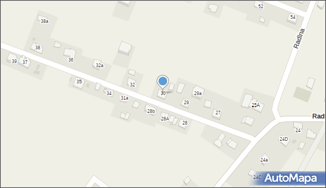 Radlna, Radlna, 30, mapa Radlna