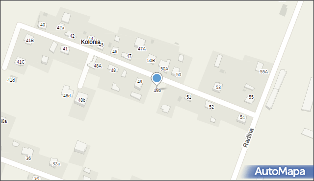 Radlna, Radlna, 49b, mapa Radlna
