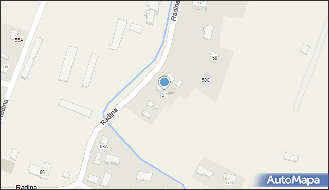 Radlna, Radlna, 57, mapa Radlna