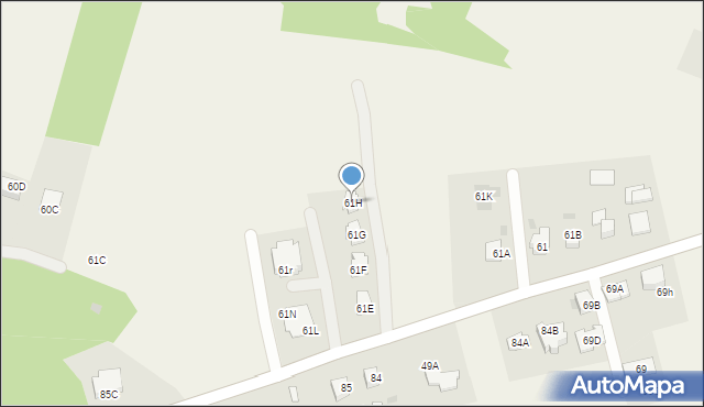 Radlna, Radlna, 61H, mapa Radlna