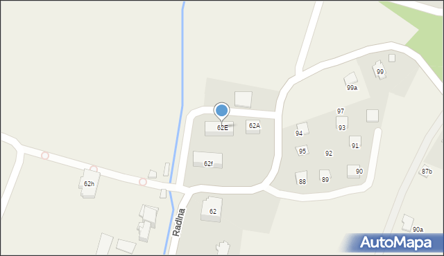 Radlna, Radlna, 62E, mapa Radlna