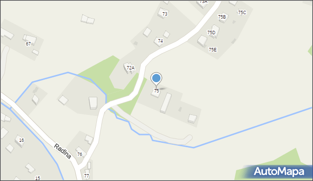 Radlna, Radlna, 75, mapa Radlna